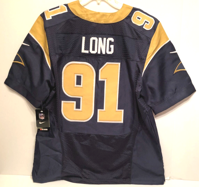 CHRIS LONG 91 St. Louis Rams NFL Blue Gold 90s Stitched NFC Jersey 40 New NWT