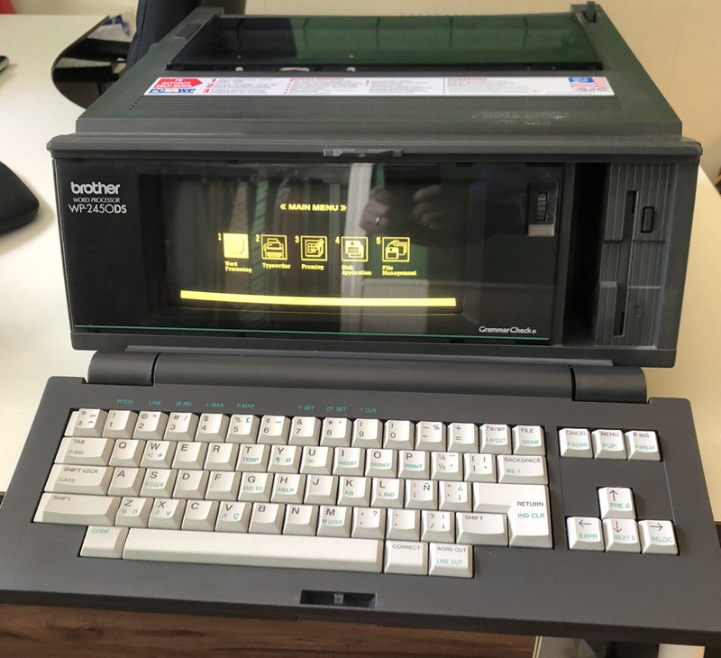 Brother typewriter photos of Brother WP-2450DS by year then serial
