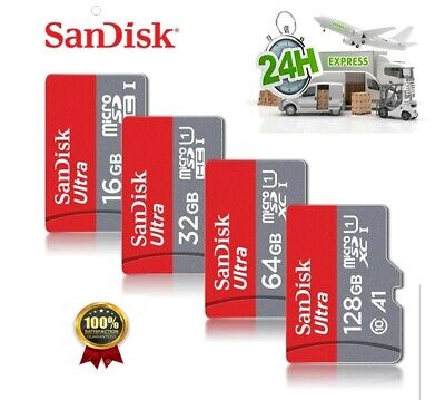 SANDISK MICRO SD 16, 32, 64 , CLASSE 10 MICROSD ULTRA 100/98 mb/s SCHEDA MEMORIA