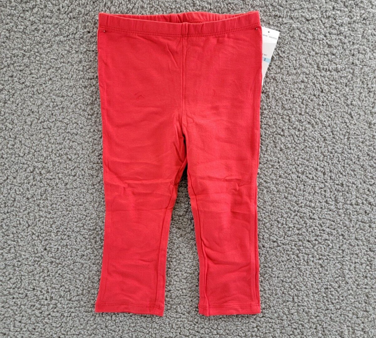 Kids Headquarters Solid Leggings Little Girls 5 Red Elastic Waist Pull On - Picture 1 of 15