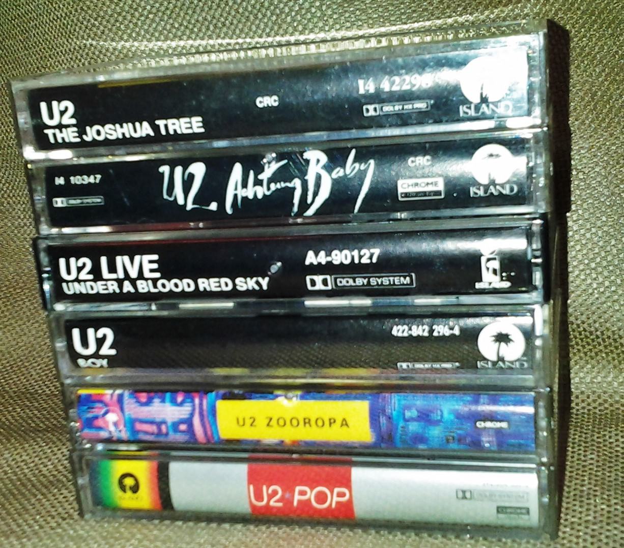 U2 6 Cassette Tape Lot - Joshua Tree, Pop, Actung Baby, Zooropa, Boy, Blood Red