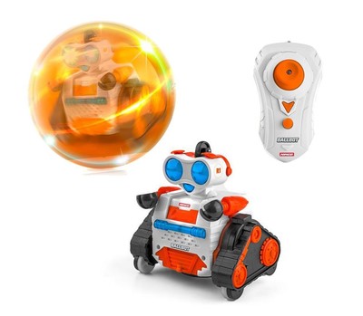 Ninco NT10041. Robot en Boule Radio Téléguidée Ballbot 1 Orange avec Feux