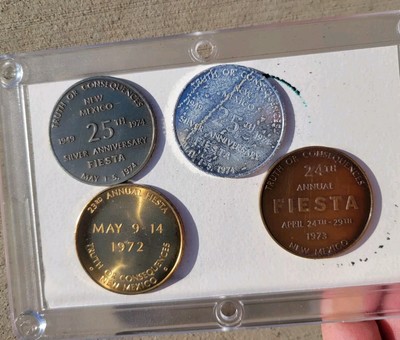 TRUTH OR CONSEQUENCES ~ NEW MEXICO ~ FIESTA COINS ~ 1972 73 74 ~ AS FOUND!