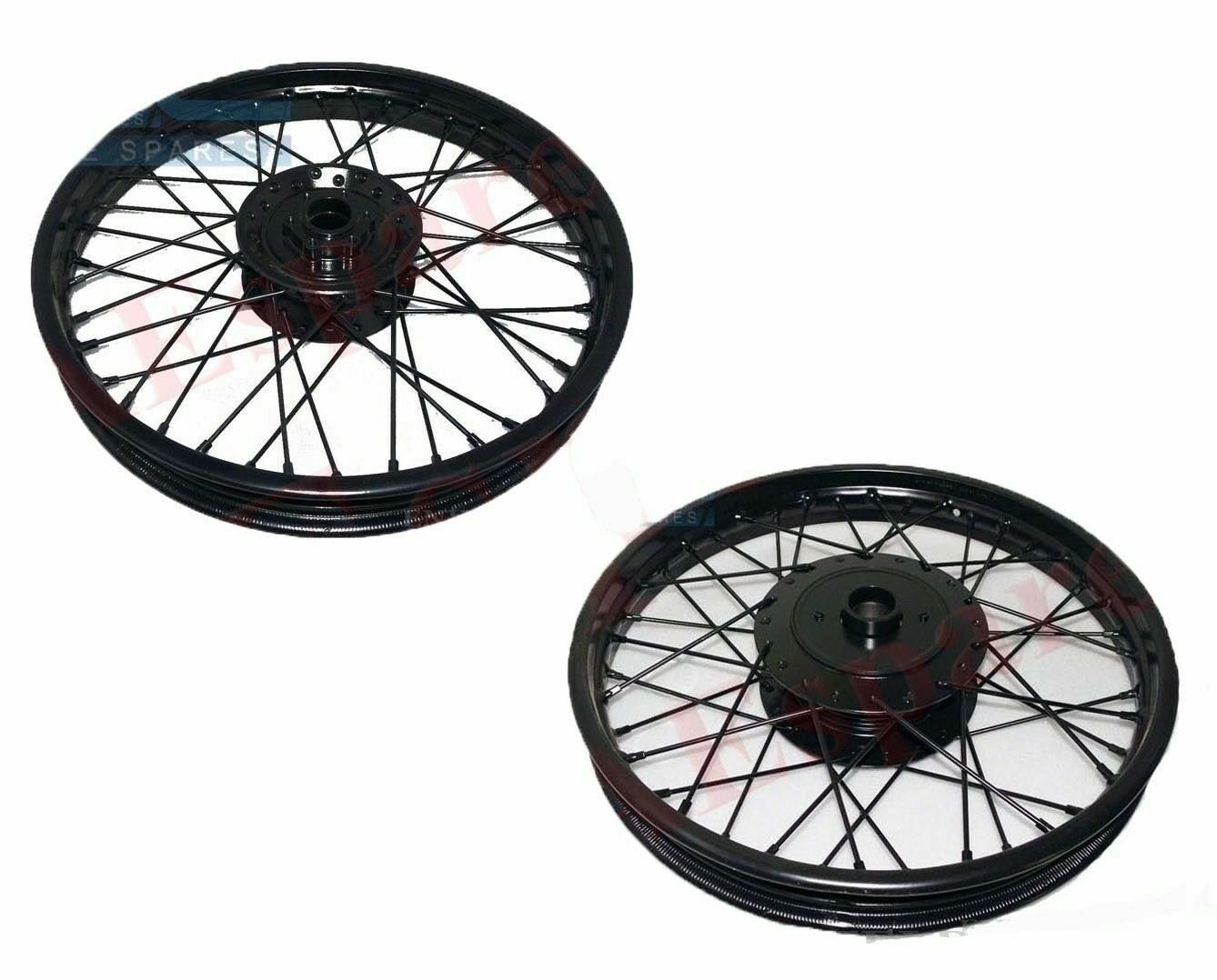 Fits Royal Enfield Classic Front Disc Break Rear 18" Wheel Rim Set 40 Spoke  