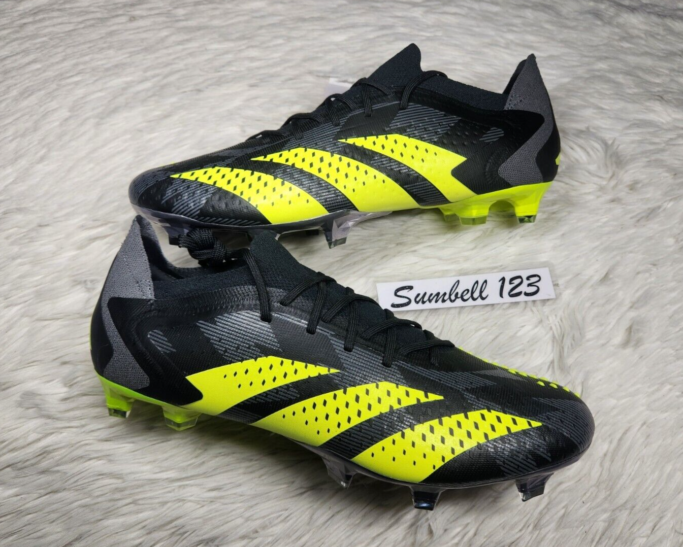 Adidas Predator Accuracy 1 Low FG Soccer Football Black Volt