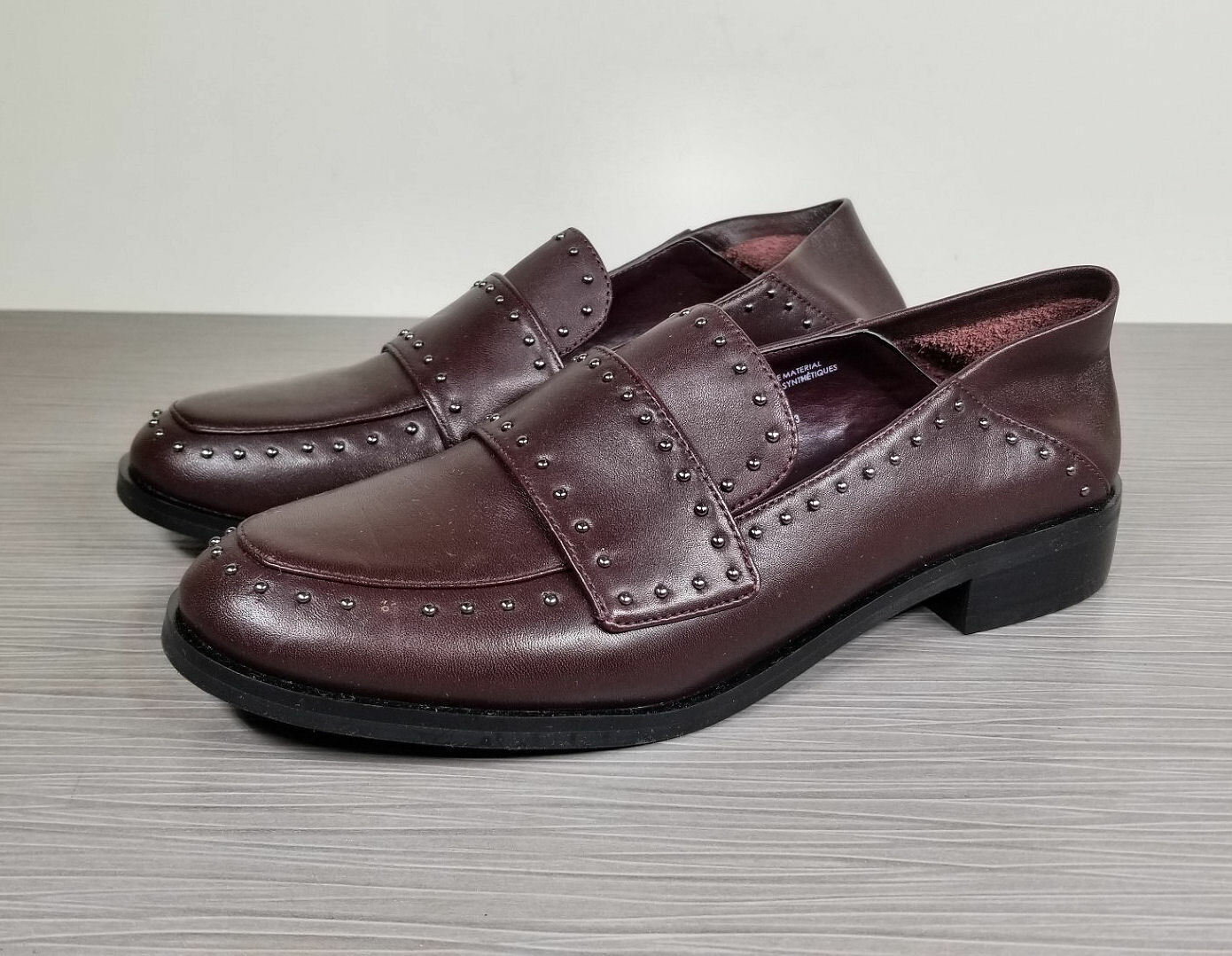 Treasure & Bond Nox Collapsible Loafer, Burgundy Leather, Womens Size 7.5 M