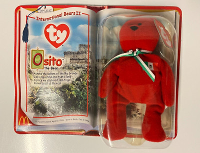 Ty Beanie Baby McDonald's OSITO THE BEAR 1999 International Bears Rare | Errors
