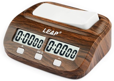 LEAP Chess Clock Digital Timer Professional for Board Appearance Wood 