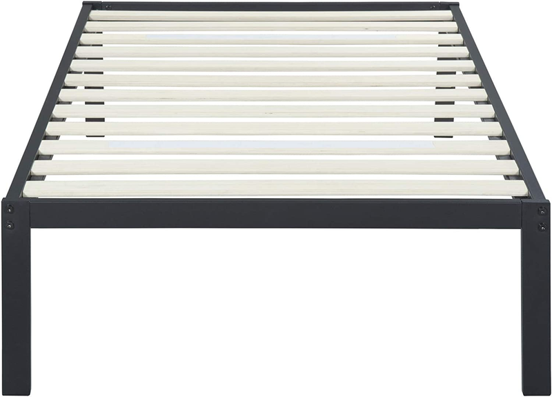 Olee Sleep 14 Inch Modern Metal Platform Bed Frame / Mattress Foundation / Wood