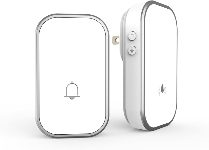 Wireless Doorbell Door Bell Chime: Battery Operated Push But