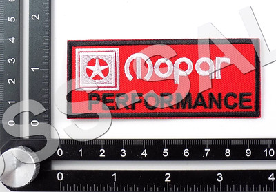 MOPAR PERFORMANCE EMBROIDERED PATCH IRON/SEW ON ~3-5/8'' x 1-1/2'' CHRYSLER JEEP