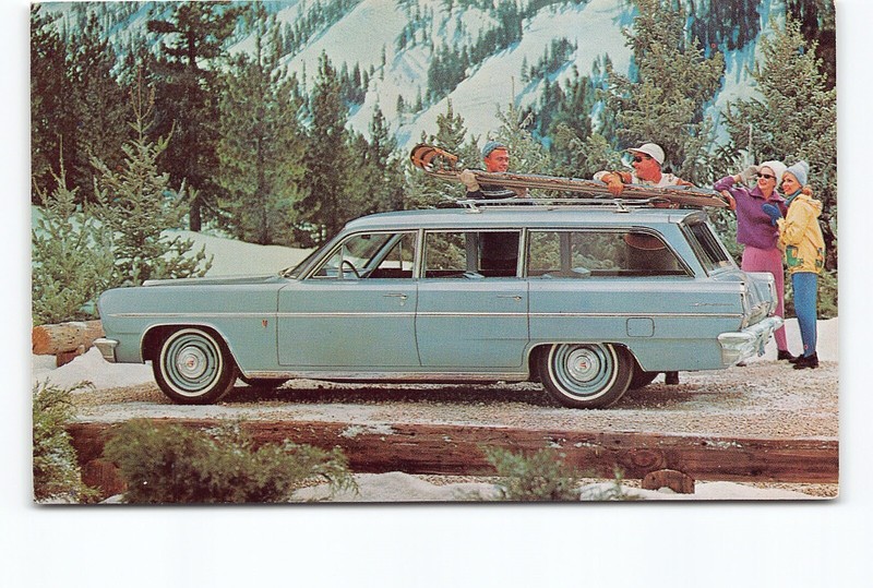 1963 Oldsmobile F-85 Deluxe Station Wagon PA Chrome Postcard Vtg Unposted