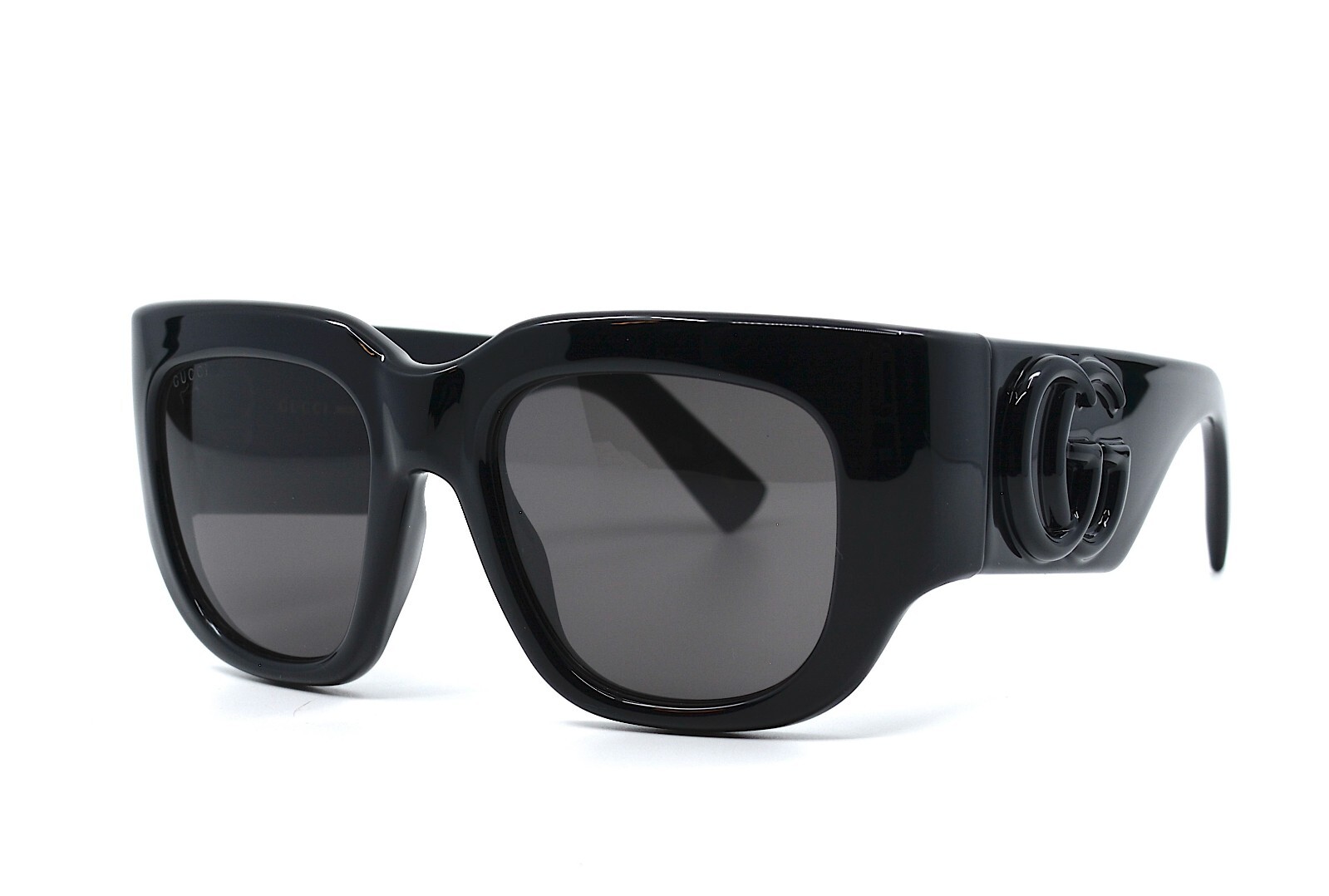 Pre-owned Gucci Gg1545s 001 Black Grey Authentic Sunglasses 53-20 In Gray