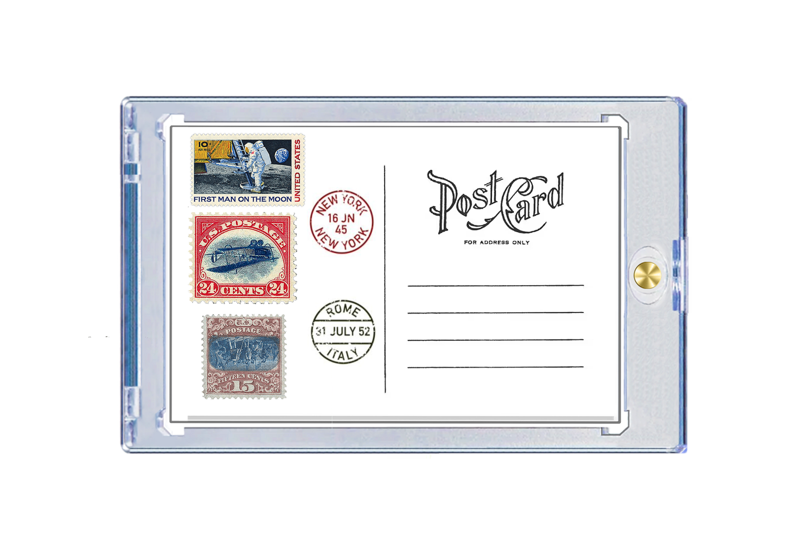 CF Magnetic Card Holder One Touch - 4" x 6"  BLACK BORDER Sports 4x6  Holder