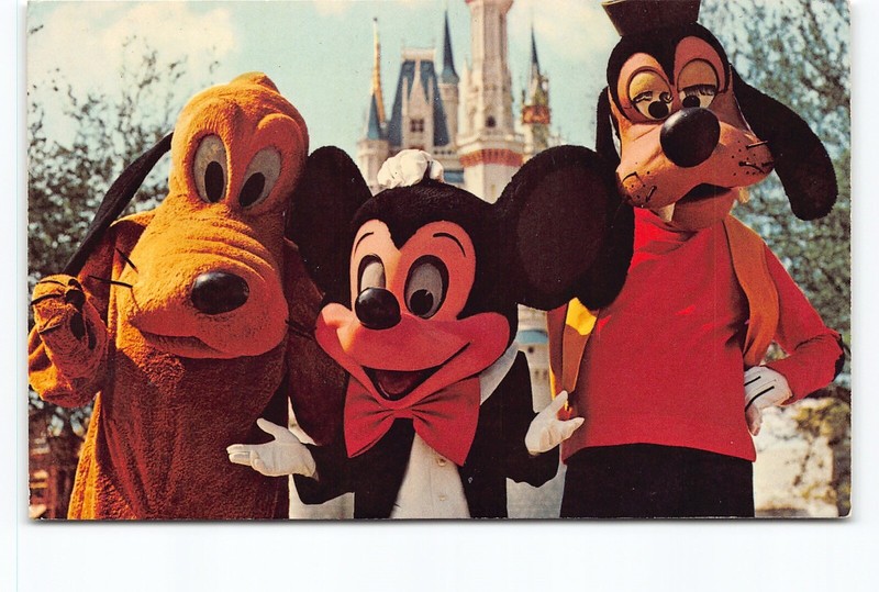 Walt Disney World Welcome Magic Kingdom Mickey Goofy Pluto