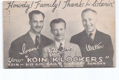 Ivan Frankie Walter KOIN Klockers Portland OR Chrome Postcard Vtg Unposted
