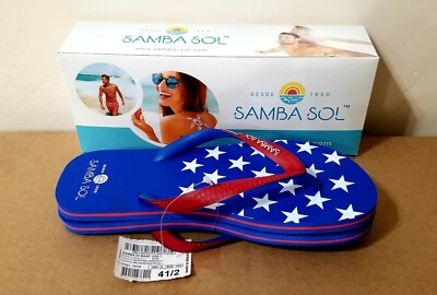 Samba Sol Men's Flip Flops USA Collection Brand New Size 9