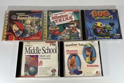 Educational Computer Games CD-Rom and CD Learning School The Learning Co. Carmen