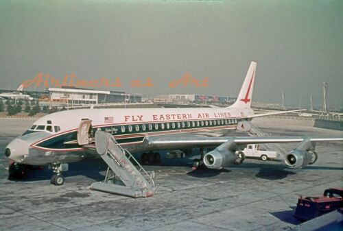 Eastern Airlines Douglas DC-8-21 N8612 at IDL in 1961 8"x12" Color Print
