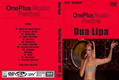 DUA LIPA ONE PLUS MUSIC FESTIVAL 2019 DVD!!KISS TAYLOR SWIFT AC/DC YES WEEZER