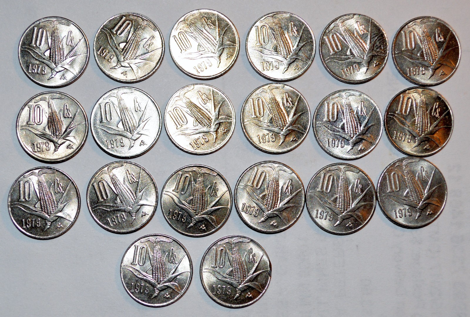 10 CENTAVOS coin snake MEXICO diez world plant corn cob uncirculated BU