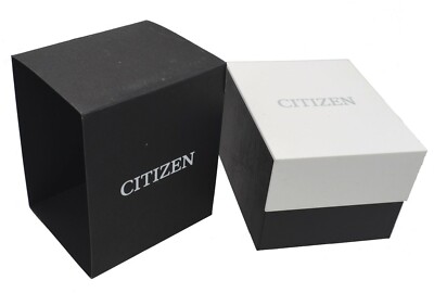 Pre-owned Citizen Ca4215-12e Men's Eco Drive Avion Black Ip Leather Band Chronograph Watch