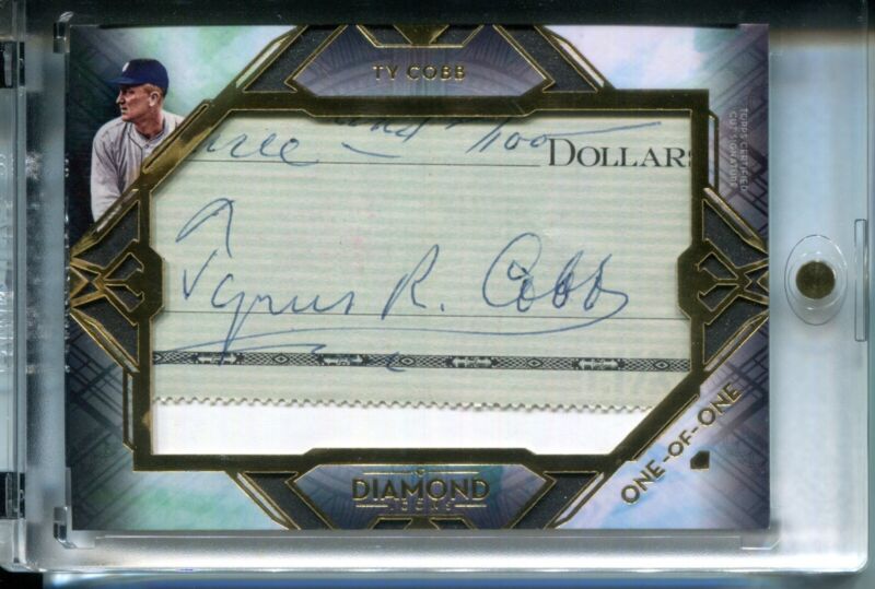 Ty Cobb 2021 Topps Diamond Immortal Cut Signature #1/1 Autograph Auto