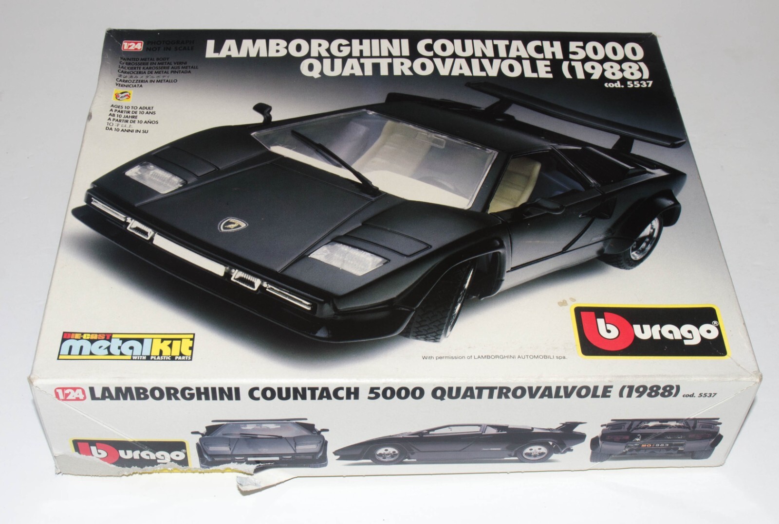 BURAGO 1988 LAMBORGHINI COUNTACH 1:24 METAL BODY KIT NEW