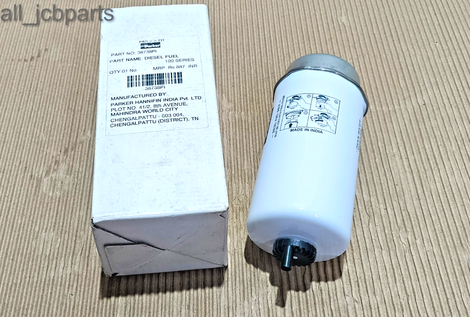 GENUINE PARKER Jcb Fuel Filter Water Separator (Part No. 32