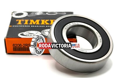 TIMKEN 6206 2RS C3 DEEP GROOVE BALL BEARING, RUBBER SEALED 30x62x16mm