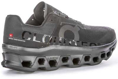 Pre-owned On Running Cloudmster Icic Cloudtec Bounce Runners All Black Mens Us 7 - 13