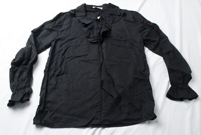Black Friday by Dangerfield Men's Big Top Long Sleeve Shirt SG6 Black Small NWT