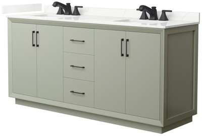Wyndham Collection WCF414172D-QTZ-US3MXX Strada 72'' - Light Green / Giotto