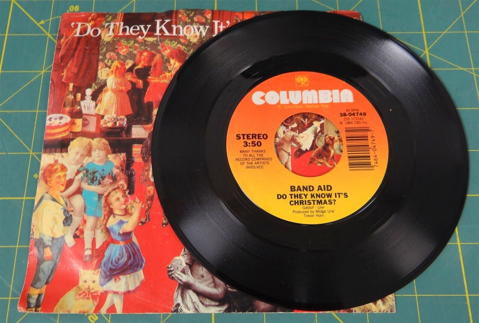 Vintage 1984 Columbia Records Band Aid 'Do They Knows It's Vintage 1984 Columbia Records Band Aid 'Do They Knows It's