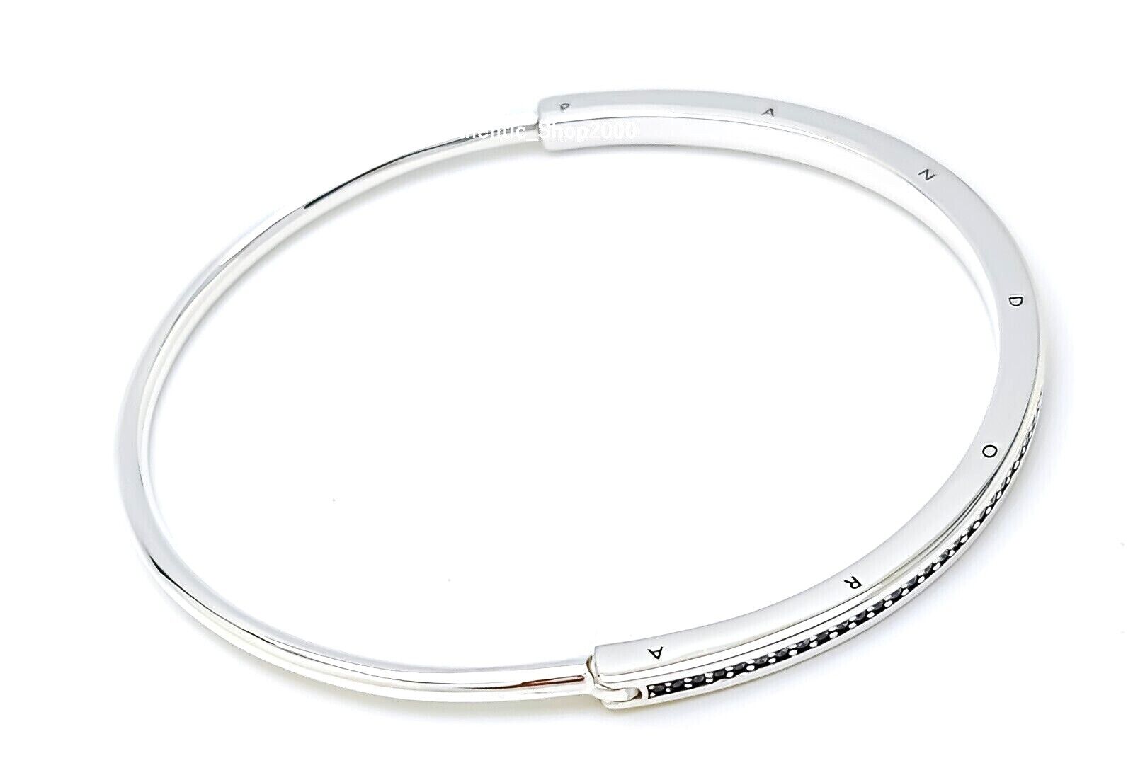 NEW 100% Authentic PANDORA 925 Ale Signature I-D Pavé Bangle NEW 100% Authentic PANDORA 925 Ale Signature I-D Pavé Bangle