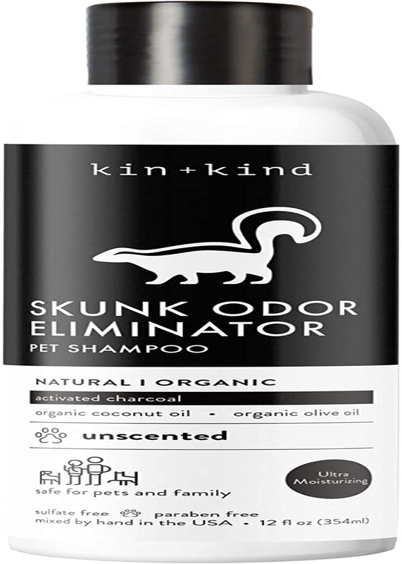 Skunk Shampoo for Dogs & Cats - Activated Charcoal Odor Eliminator(12 Fl Oz) - S