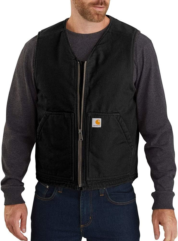 Carhartt Men's 104394 Washed Duck Vest - Sherpa Lined