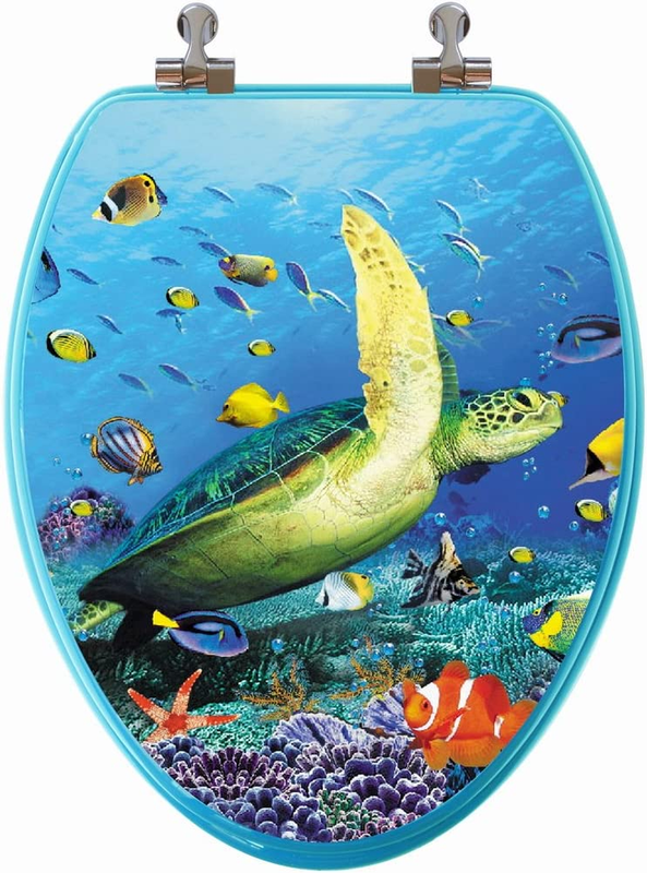W/chromed Metal Hinges, Wood, Sea Turtle
