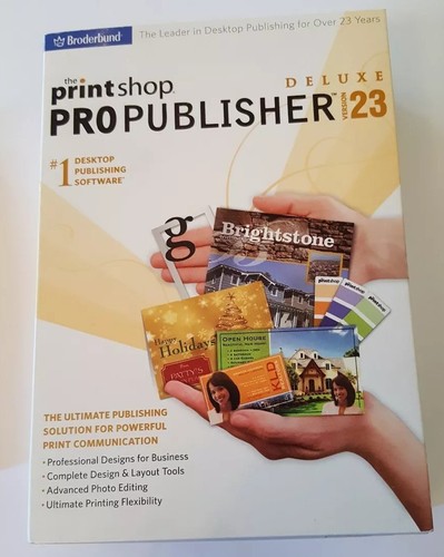 The Print Shop Pro Publisher Version 23 Deluxe Printshop Windows XP/Vista