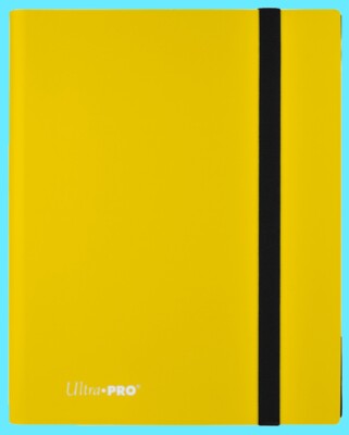 ULTRA PRO 9 POCKET ECLIPSE LEMON YELLOW BINDER 360 Card 20 Side Load Pages mtg