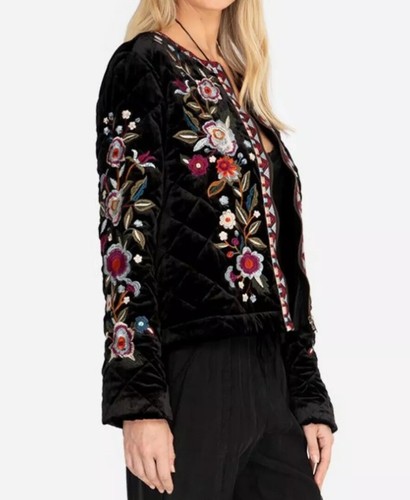 Pre-owned Johnny Was Jacket Coat L In Multicolor