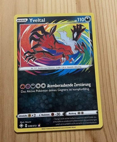 Pokemon Yveltal 046 072 Glänzendes Schicksal Amazing Rare Near Mint 