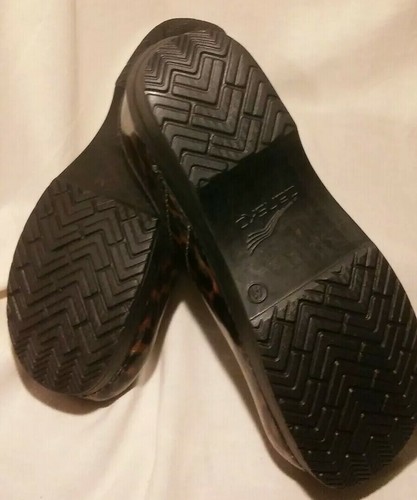 DANSKO Leopard Cheetah Animal Print Patent Leather Clog Size 41 10 10.5 11 Women