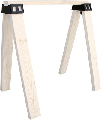 POWERTEC Sawhorse Brackets Assembled with 2X4 Lumber (Not Included), Set of 2 fo