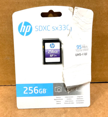 HP sx330 256GB Secure Digital Card (P-SD256U395HPSX-GE)   ️  ️ New! Open Box!
