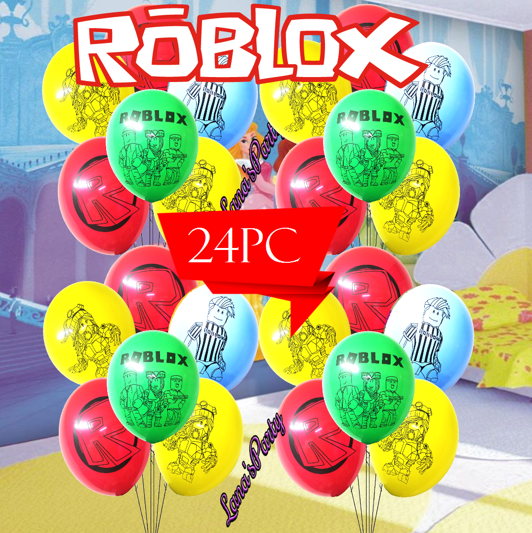 foil roblox latex birthday balloons party banner balloon