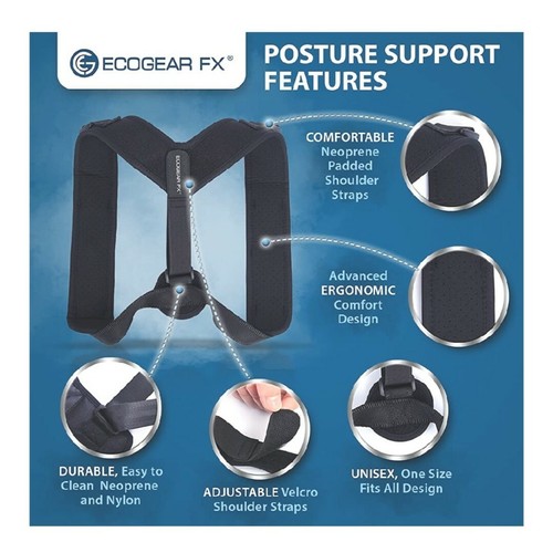 Adjustable Back Posture Corrector by EcoGear FX 