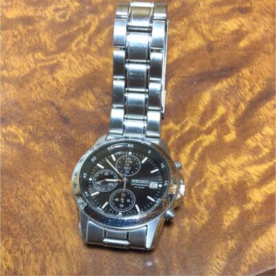 Seiko Chronograph 7T92-0DW0 Date Stainless Steel 10 Bar