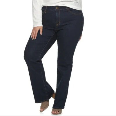 NEW$44/WOMAN JEANS/PLUS 24WS/EVRI/BOOTCUT MID RISE/ALL ABOUT COMFORT/