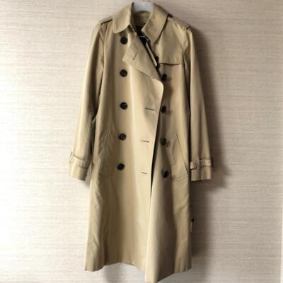 コート Burberry COAT (8083023 B8685) ロング チェックカラー ギャバジン トレンチコート (ハニー
